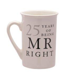 25th Anniversary 25 Years Mr And Mrs Always Right Mug Set for Couples