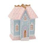Pastel Blue House Christmas Ornament Decoration