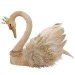 Opulent Velvet Christmas Swan Decoration