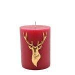 Red Stag Pillar Candle – Luxury Festive Christmas Décor