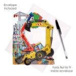 Pop Up 3D Pendulum Moving Digger Birthday Card