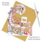 Pop Up 3D Pendulum Card Christmas Gingerbread Train