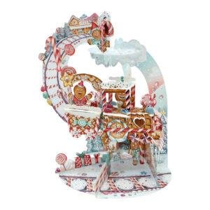 Pop Up 3D Pendulum Card Christmas Gingerbread Train
