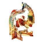 Pop Up 3D Pendulum Christmas Card Hurry Down The Chimney