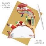 Pop Up 3D Pendulum Christmas Card Hurry Down The Chimney