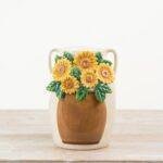 Ceramic 3D Sunflower Jug Vase – Mother’s Day Gift