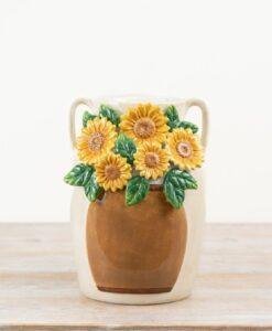 Ceramic 3D Sunflower Jug Vase – Mother’s Day Gift