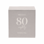 White Porcelain 80th Milestone Birthday Mug Gift