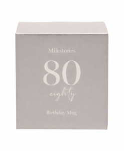 White Porcelain 80th Milestone Birthday Mug Gift