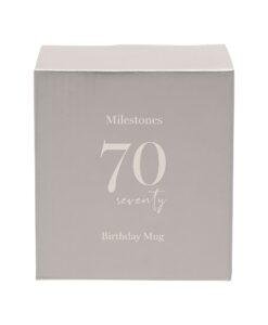 White Porcelain 70th Milestone Birthday Mug