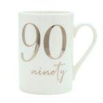 White Porcelain 90th Milestone Birthday Mug Gift
