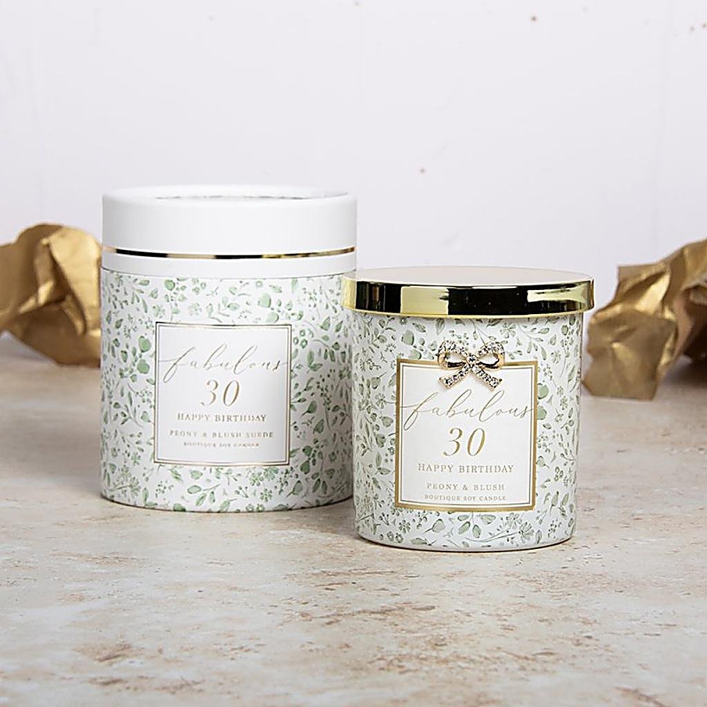 'Fabulous 30' Scented 30th Birthday Candle And Matching Luxury Gift Box