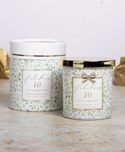 'Fabulous 40' Scented 40th Birthday Candle And Matching Luxury Gift Box