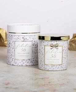 'Fabulous 50' Scented 50th Birthday Candle And Matching Luxury Gift Box