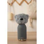 Childrens Stainless Steel Water Bottle Removable Grey Bear Plush Character Head