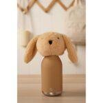 Childrens Stainless Steel Water Bottle Removable Light Brown Bunny Character Head